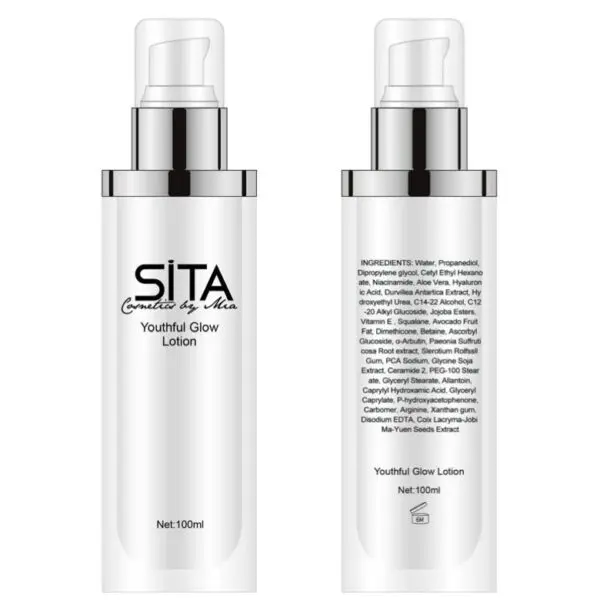 A bottle of serum and another bottle with the label sita.