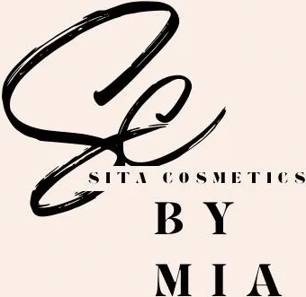 A black and white logo of sita cosmetics by mia.