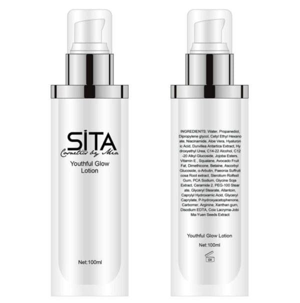 A bottle of serum and another bottle with the label sita.